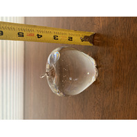 STUNNING VTG STEUBEN Life Size Crystal Apple Paperweight SIGNED 3.75"H