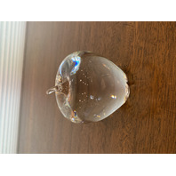 STUNNING VTG STEUBEN Life Size Crystal Apple Paperweight SIGNED 3.75"H