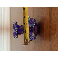 RARE VTG FENTON Encore Dorothy Taylor KC MO Blue Iridescent Mini Epergne 3.5"H