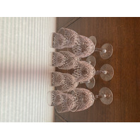 STUNNING VTG SET(11) WATERFORD Crystal SLANE Water Goblets SIGNED 7"H