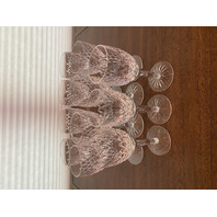 STUNNING VTG SET(11) WATERFORD Crystal SLANE Claret Wine Glasses SIGNED 6.5"H