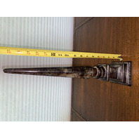 BEAUTIFUL VTG Metal/Brass Brown Tall Square Base Obelisk Made In INDIA 17.5"H