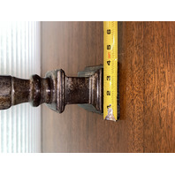 BEAUTIFUL VTG Metal/Brass Brown Tall Square Base Obelisk Made In INDIA 17.5"H