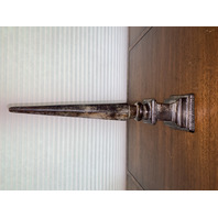 BEAUTIFUL VTG Metal/Brass Brown Tall Square Base Obelisk Made In INDIA 17.5"H