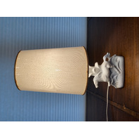RARE STUNNING VTG VAN BRIGGLE White Running Horse Art Pottery Table Lamp 12.5"H