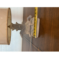 RARE STUNNING VTG VAN BRIGGLE White Running Horse Art Pottery Table Lamp 12.5"H