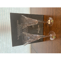 WATERFORD Millennium Collection Crystal LOVE Toasting Flutes W/BOX 9.25"H SIGNED