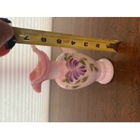 VTG FENTON Rosalene Honor Collection Floral LTD ED #176/2500 Pitcher SIGNED 6.5"