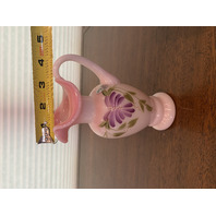 VTG FENTON Rosalene Honor Collection Floral LTD ED #176/2500 Pitcher SIGNED 6.5"
