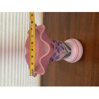 FENTON 2001 Pink Burmese HONOR COLLECTION Floral LTD ED 30/2500 Vase SIGNED 9.5"