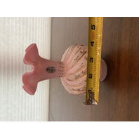 BEAUTIFUL VTG FENTON Rosalene Floral PAINTED LTD ED #451 Glass Swirl Vase 6.25"H