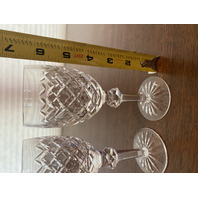 STUNNING VTG WATERFORD Crystal POWERSCOURT Sherry Glasses 6.25"H SIGNED PAIR