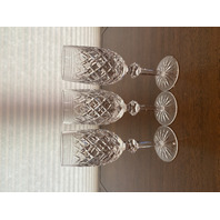 STUNNING SET(3) VTG WATERFORD Crystal POWERSCOURT Champagne Flutes 8"H SIGNED