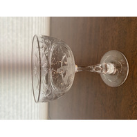 STUNNING SET(10) POLO PLAYER ON HORSEBACK Etched Crystal Champagne Glasses 6"H