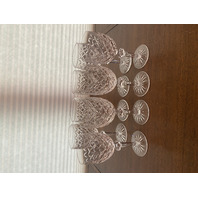 STUNNING SET(8) VTG WATERFORD Crystal POWERSCOURT Water Goblets 7.5"H SIGNED