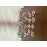 STUNNING SET(8) VTG WATERFORD Crystal POWERSCOURT Water Goblets 7.5"H SIGNED