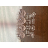 STUNNING SET(12) VTG WATERFORD Crystal COLLEEN Hock Wine Glasses 7.5"H SIGNED