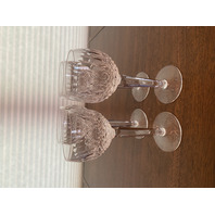 STUNNING SET(4) VTG WATERFORD Crystal COLLEEN Hock Wine Glasses 7.5"H SIGNED