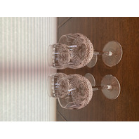 STUNNING SET(4) RARE VTG WATERFORD Crystal COLLEEN OVERSIZE Wine Glasses 7.75"H