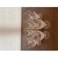 SET(10) VTG WATERFORD Crystal COLLEEN Short Stem Water Goblets SIGNED 5.25"H