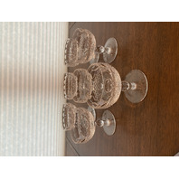 STUNNING SET(7) VTG WATERFORD Crystal COLLEEN Champagne Glasses SIGNED 4.5"H