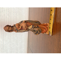 STUNNING VTG Madonna & Child Wood Carved PAINTED Figurine 10.5"H MADE IN ITALY