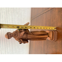 STUNNING VTG OTCO ST FRANCIS Of ASSISI Carved Figurine 14.75"H MADE IN ITALY