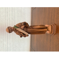 STUNNING VTG OTCO ST FRANCIS Of ASSISI Carved Figurine 14.75"H MADE IN ITALY