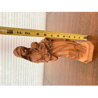 STUNNING VTG DETAILED Wood Carved Madonna & Child Figurine 11.75"H MADE IN ITALY
