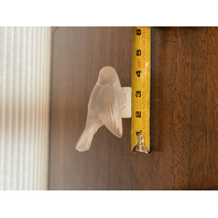 STUNNING VTG LALIQUE Crystal Frosted Moineau Croquet Bird Figurine SIGNED 4.5"L