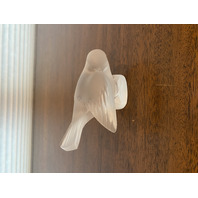 STUNNING VTG LALIQUE Crystal Frosted Moineau Croquet Bird Figurine SIGNED 4.5"L