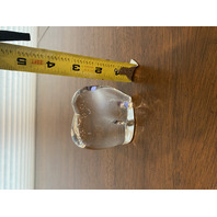BEAUTIFUL VTG BACCARAT Crystal Clear Elephant Figurine 3"H SIGNED, FRANCE