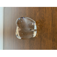 BEAUTIFUL VTG BACCARAT Crystal Clear Elephant Figurine 3"H SIGNED, FRANCE