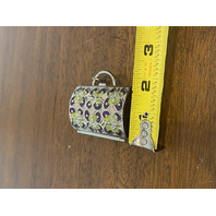 VTG JUDITH LEIBER For NEIMAN MARCUS Enameled Butterflies Keychain Pill Box 2.5"L