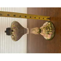 BEAUTIFUL ANTIQUE LIMOGES FRANCE Floral PAINTED Porcelain Lamp Base 9.75"H