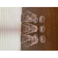 BEAUTIFUL SET(6) WATERFORD Crystal LISMORE Water Goblets 7"H, SIGNED, IRELAND