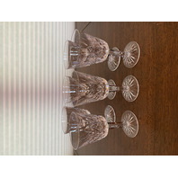 STUNNING SET(6) VTG WATERFORD Crystal LISMORE Claret Wine Glasses SIGNED 5.75"H