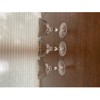 STUNNING SET(3) VTG HAWKES Crystal ALLEGRO Champagne Glasses SIGNED 4.75"H