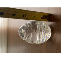 STUNNING Sullivans Crystal Egg Shaped Etched Grapes Paperweight 3.25"H POLAND