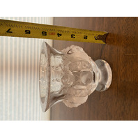 STUNNING VTG LALIQUE Crystal DAMPIERRE Vase Birds/Vines SIGNED 4.75" FRANCE