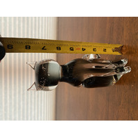 BEAUTIFUL V NASON MURANO Smokey Gray Sitting Cat Figurine 7.75"H ITALY
