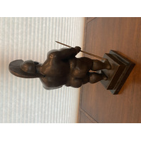 LARGE/HEAVY FERNANDO BOTERO Nude Roman Warrior Art Bronze Sculpture SIGNED 19"H