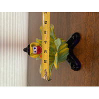 BEAUTIFUL MURANO Multicolored Clown Decorative Bowl/Candy Dish 5.25"H ITALY