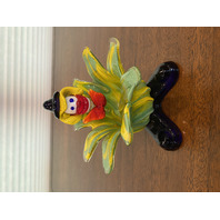 BEAUTIFUL MURANO Multicolored Clown Decorative Bowl/Candy Dish 5.25"H ITALY