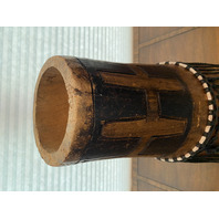 BEAUTIFUL LARGE HAND MADE ANTIQUE Djembe Drum 23.5"H
