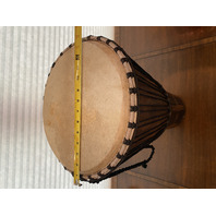 BEAUTIFUL LARGE HAND MADE ANTIQUE Djembe Drum 23.5"H