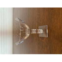 BEAUTIFUL VTG LALIQUE Crystal ARGOS Square Base Glass 4 1/8"H SIGNED, FRANCE
