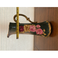 BEAUTIFUL ANTIQUE T & V LIMOGES HAND PANTED Floral Tankard Pitcher 15"H
