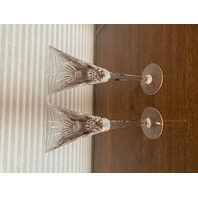 2 WATERFORD Crystal Millennium Series PROSPERITY Champagne Flutes 9.25"H SIGNED
