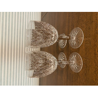 BEAUTIFUL SET(4) WATERFORD Crystal SLANE Water Goblets 7"H, SIGNED, DISCONTINUED